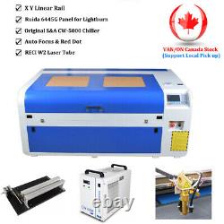 Machine de gravure/découpe laser CO2 100W 1060 refroidie par un refroidisseur CW-5000 de S&A avec rail linéaire XY.