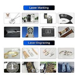 Machine de gravure et de découpe de métaux en fibre laser Raycus 100W pour bijoux anneaux marquage FEDEX FDA