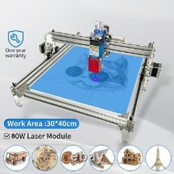 Machine de gravure et de découpe laser DIY CNC de 80W 3040cm Outil de découpe laser du bois