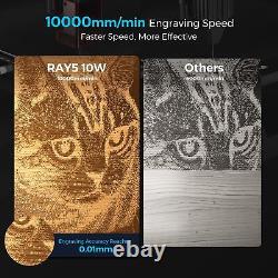 Machine de gravure laser 10W plus longue, outil de gravure DIY pour métal/verre/bois