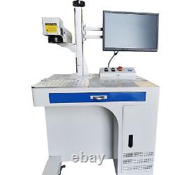 Machine de marquage au laser à fibres RAYCUS 100W avec axe rotatif D80, homologuée FDA CE