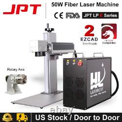 Machine de marquage et de gravure au laser à fibre 50W JPT LP avec lentille 175x175mm et axe rotatif