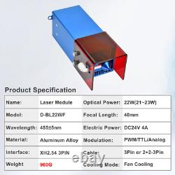 Module de coupe laser 20W pour tête de découpe pour graveur CNC outils de menuiserie