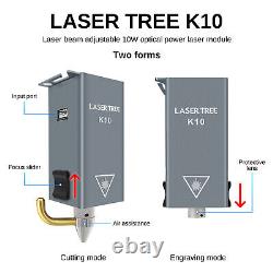 Module de découpe et de gravure laser LASER TREE 12W à puissance optique ajustable et mise au point réglable