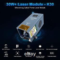 Module laser K30 de 30W avec tête + kit de pompe d'assistance à air pour gravure et découpe laser DIY.