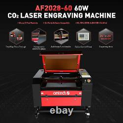 Omtech Af2028-60 Machine À Graver Au Laser 60w Co2 Autofocus Avec 20x28 Lits