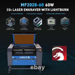 Omtech Mf2028-60 Machine À Graver Au Laser Co2 60w 20x28 Avec Éclairage
