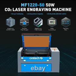 Omtech Mis À Jour 50w 12x20 Laser Graveur Cutter Machine De Gravure