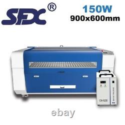Reci 150w Co2 Machine De Découpe Laser/gravure 1300x900mm Zone Avec Refroidisseur D'eau