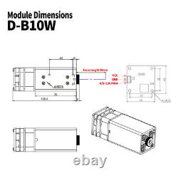 Tête de module de graveur laser de 80W pour machine de découpe et de gravure laser CNC DIY 450nm